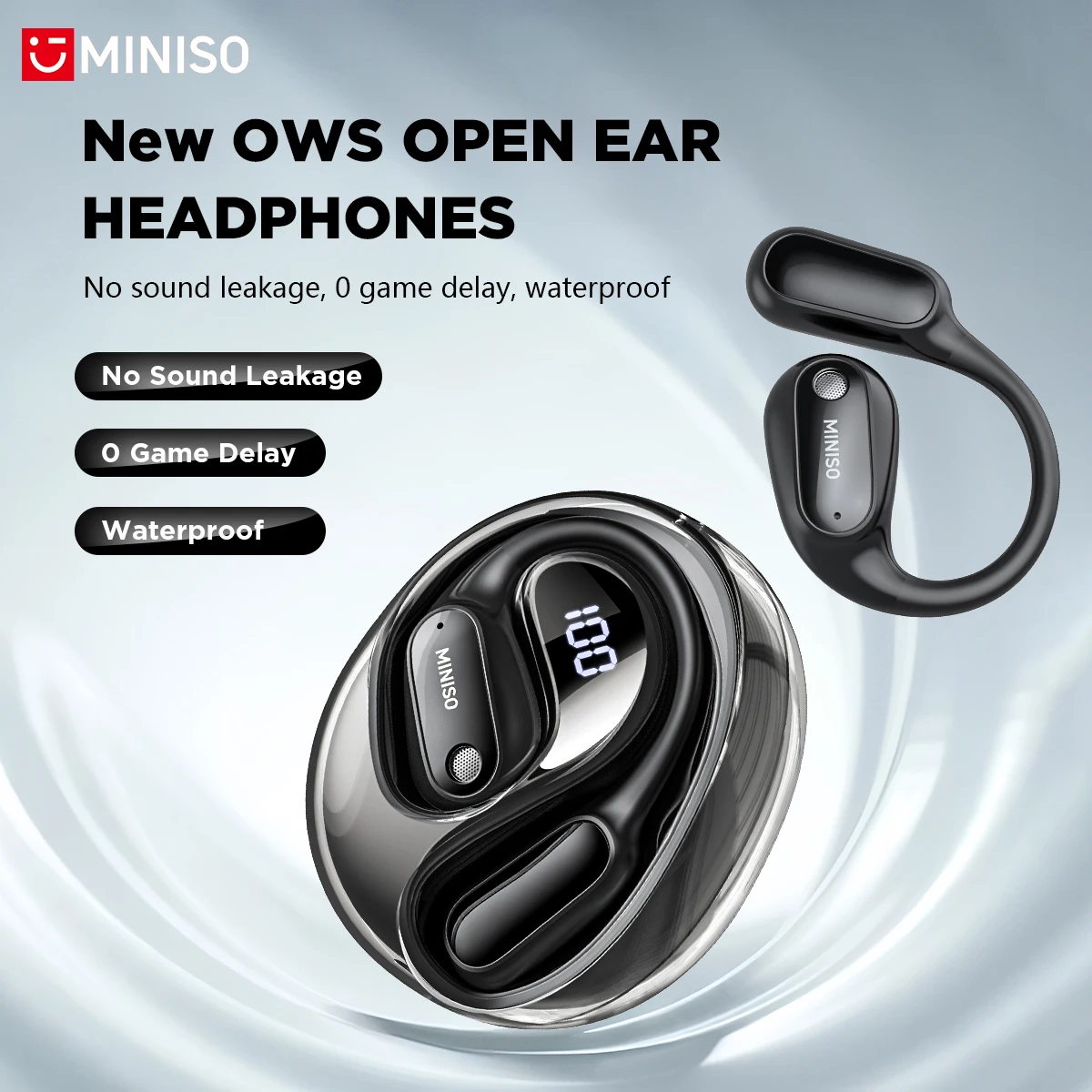 Headphones Wireless - MINISO MS190 หูฟังแปลภาษาด้วยเสียง AI แบบเรียลไทม์ รองรับ