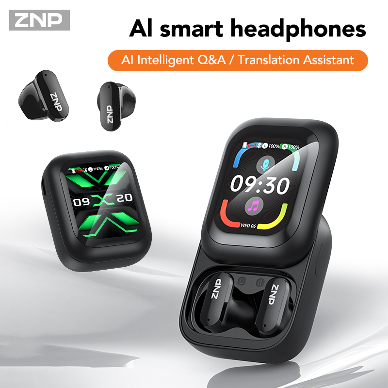 Headphones Wireless - หูฟังไร้สาย ZNP N04 TWS พร้อมหน้าจอสัมผัส รองรับบลูทูธ