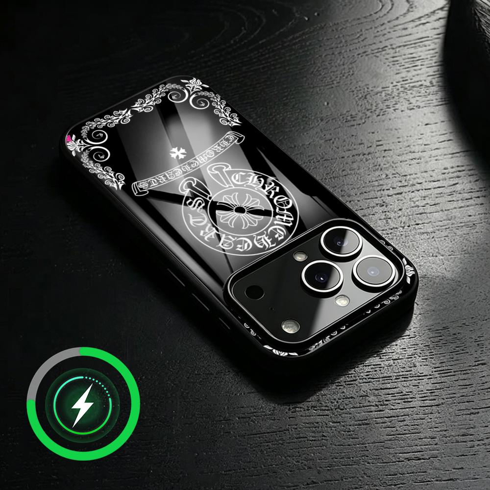 Usb Charger - เคสโทรศัพท์ลายโลโก้ H-Hearts Cool สีโครเมียม สำหรับ iPhone