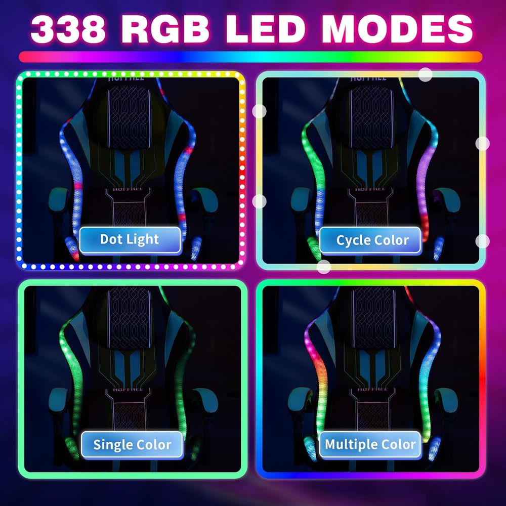 เก้าอี้เกมมิ่งพร้อมไฟ LED ลำโพ - Bluetooth Speaker บทวิจารณ์และราคา